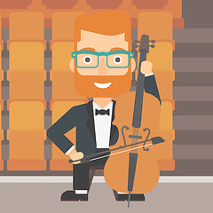 Image showing Man playing cello.