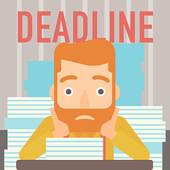 Image showing Man having problem with deadline.