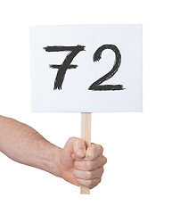 Image showing Sign with a number, 72