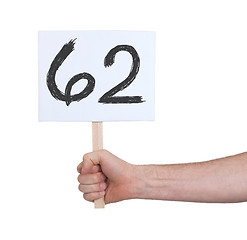 Image showing Sign with a number, 62