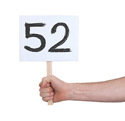 Image showing Sign with a number, 52