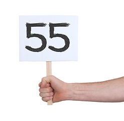 Image showing Sign with a number, 55