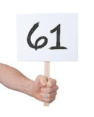 Image showing Sign with a number, 61