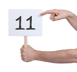 Image showing Sign with a number, 11