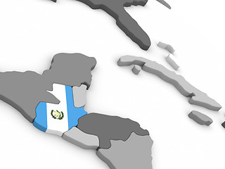 Image showing Guatemala on globe with flag