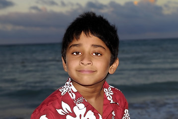 Image showing Boy on the beach