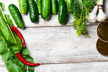 Image showing Preserving fresh cucumbers