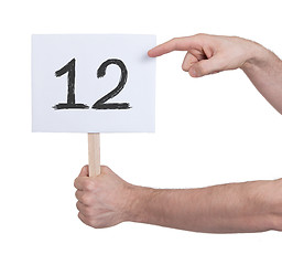 Image showing Sign with a number, 12