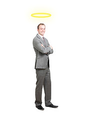 Image showing Businessman with halo