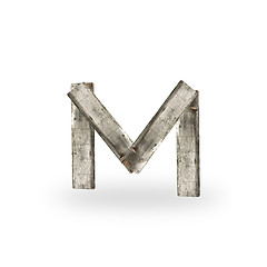 Image showing Wooden letter M