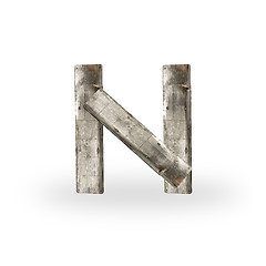 Image showing Wooden letter M