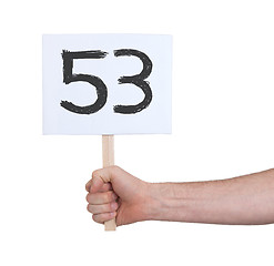 Image showing Sign with a number, 53