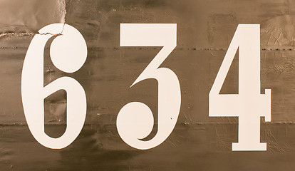 Image showing Painted number on an old plane