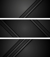 Image showing Abstract black tech concept banners