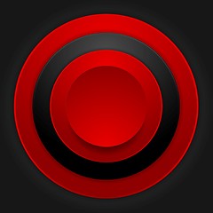 Image showing Abstract corporate red black circles design