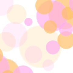 Image showing Pastel colors abstract minimal circles design