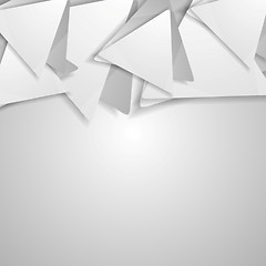 Image showing Grey geometric triangles background