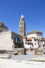 Image showing Cathedral of Saint Domnius and Diocletian Palace in Split Croati