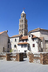 Image showing Cathedral of Saint Domnius and Diocletian Palace in Split Croati