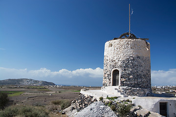 Image showing Mill in Emporio, Santorini, Greece