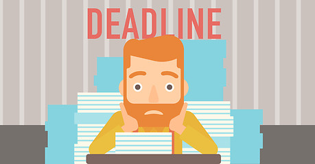 Image showing Man having problem with deadline.