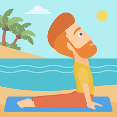 Image showing Man practicing yoga.