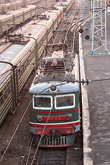 Image showing Novosibirsk railway station in twilight. Russia