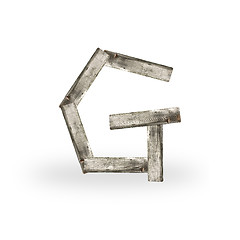 Image showing Wooden letter G