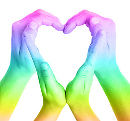 Image showing Rainbow heart