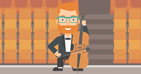 Image showing Man playing cello.