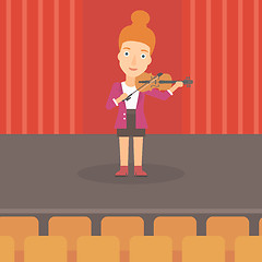 Image showing Woman playing violin.