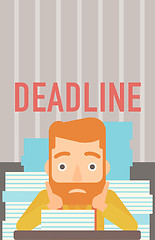 Image showing Man having problem with deadline.