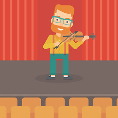 Image showing Man playing violin.