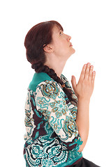 Image showing Pretty woman praying.