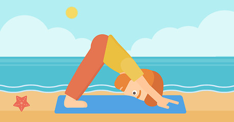 Image showing Man practicing yoga.