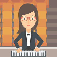 Image showing Musician playing piano.