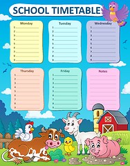 Image showing Weekly school timetable thematics 5