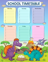 Image showing Weekly school timetable thematics 2