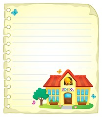 Image showing Notepad page with school building 1