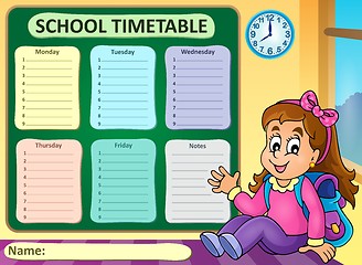 Image showing Weekly school timetable theme 7