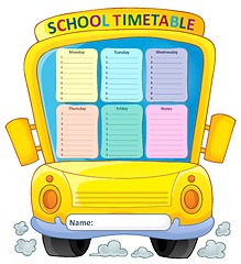 Image showing Weekly school timetable composition 4