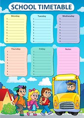 Image showing Weekly school timetable theme 9