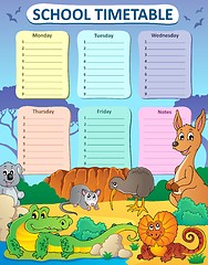 Image showing Weekly school timetable composition 3