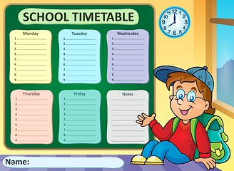 Image showing Weekly school timetable theme 6