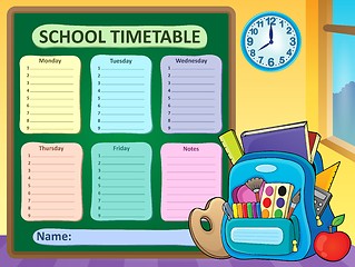 Image showing Weekly school timetable composition 6