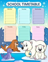 Image showing Weekly school timetable composition 1