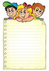 Image showing Notepad page with children theme 1