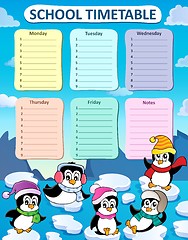 Image showing Weekly school timetable composition 2