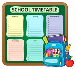 Image showing Weekly school timetable composition 5