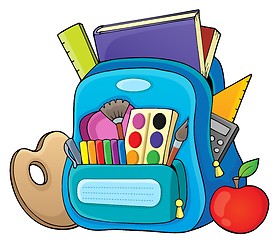 Image showing Schoolbag theme image 1